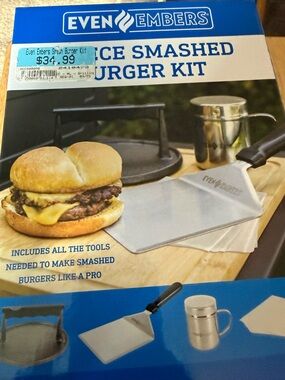 Stainless Steel Smashed Burger Kit - Silver